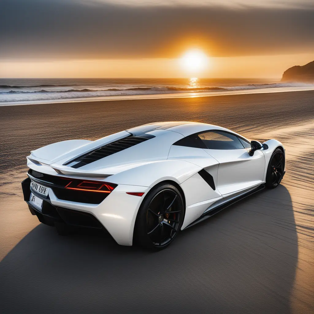 an image of a white supercar